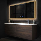 LED Spiegel Rechteckig | Touch-Schalter | Anti-Beschlag-Funktion | Warmweißes Licht - Reyze Seria Edge Model 1